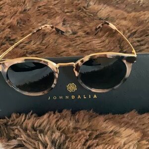 JOHN DALIA SUNGLASSES rose gold 22k tortoise frame handmade in France, Charles B